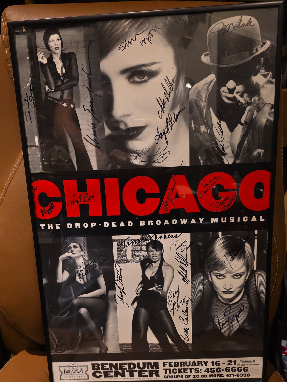 Vintage Chicago Broadway Poster - Red & Black